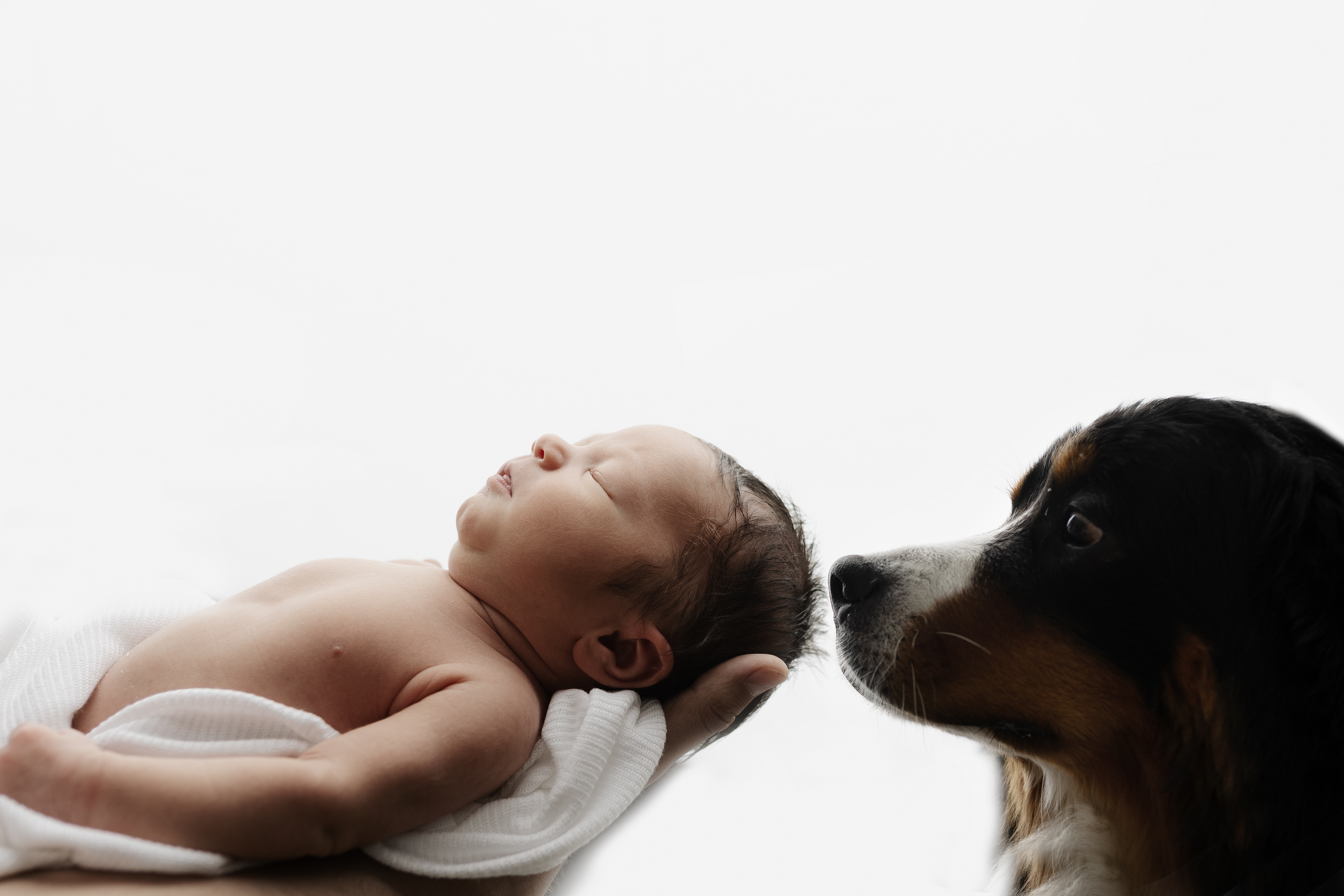 Noworodek z pieskiem