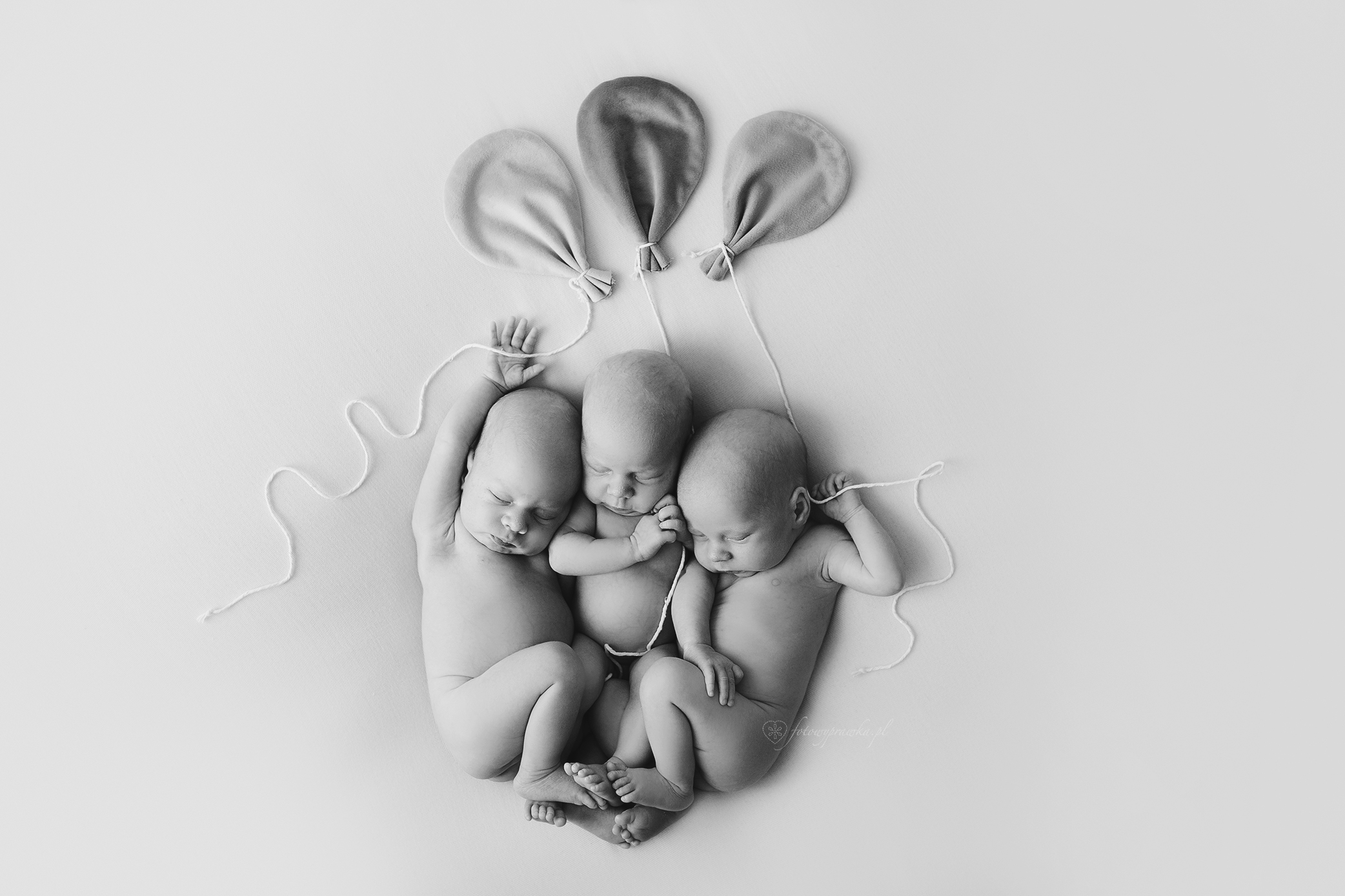 Trojaczki z balonikami