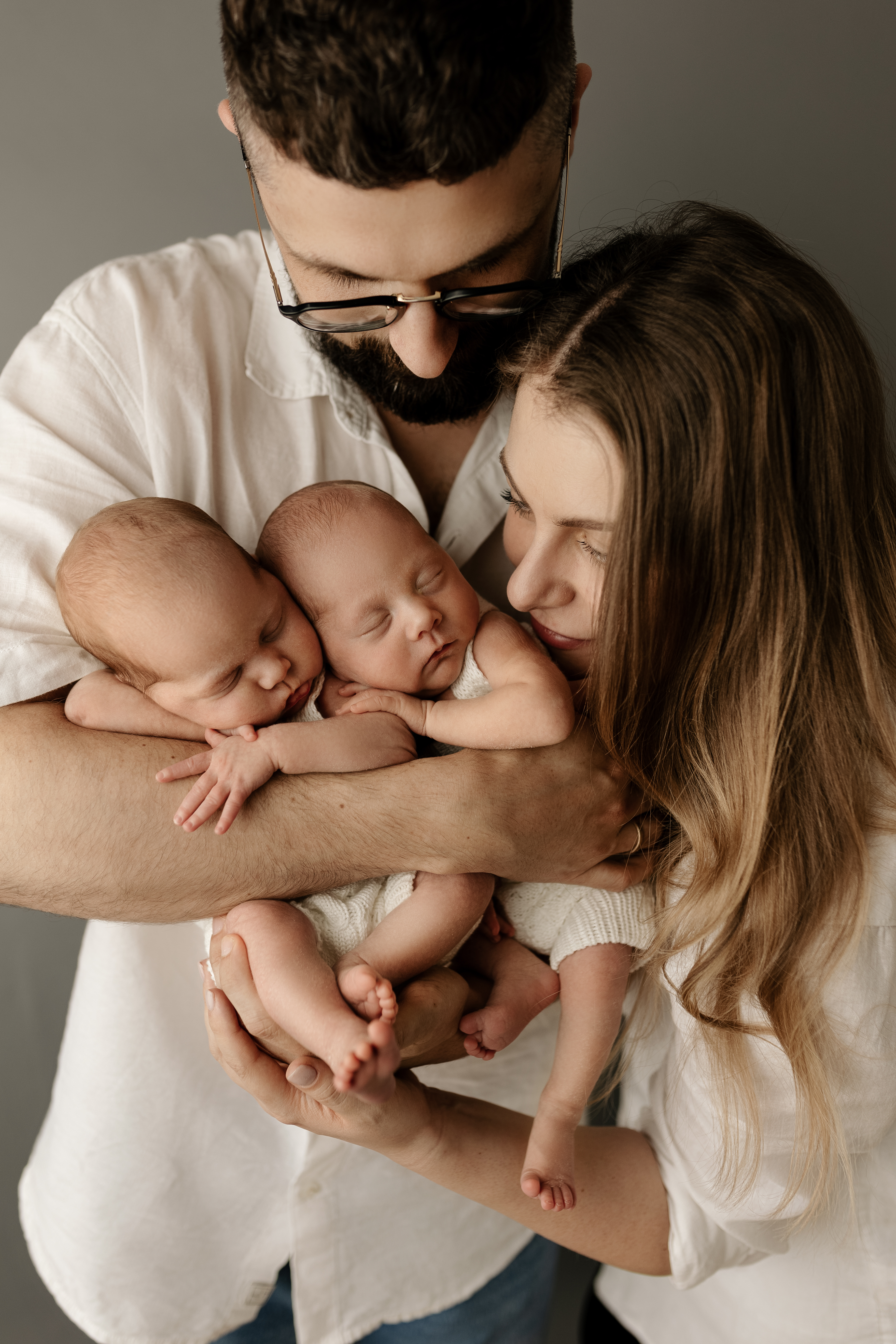 Rodzina z noworodkami